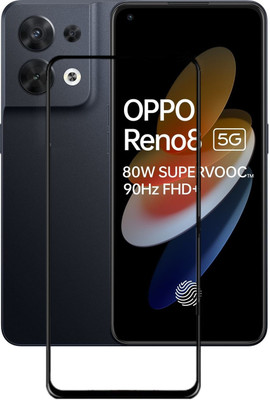Caseline Edge To Edge Tempered Glass for OPPO Reno8, Reno8 5G, OPPO Reno8 5G(Pack of 1)