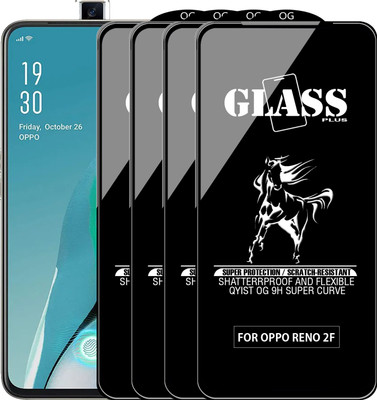 Qyist Edge To Edge Tempered Glass for Oppo Reno2 F(Pack of 4)