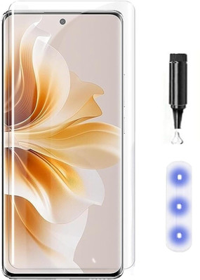 ansari brothers Edge To Edge Tempered Glass for Oppo Reno 10 Pro Plus Uv Tempered Glass | Full Glue Edge-To-Edge Screen Protector | Hd Clear, Anti-Scratch, Bubble-Free, Easy Installation(Pack of 1)