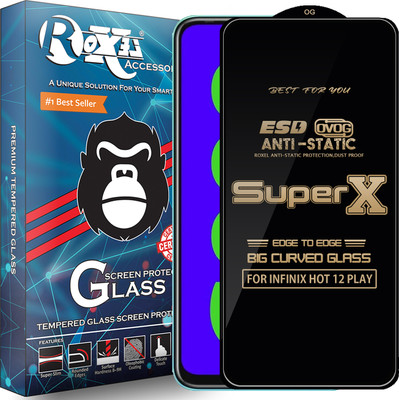 Roxel Edge To Edge Tempered Glass for INFINIX HOT 12 PLAY(Pack of 1)