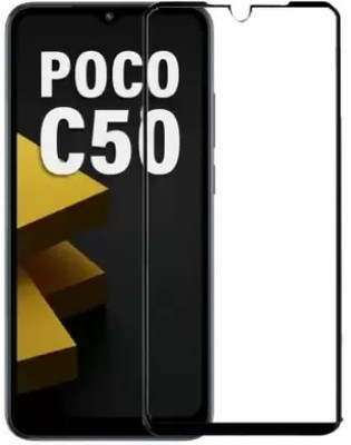 CASEHUNT Edge To Edge Tempered Glass for POCO C50(Pack of 1)