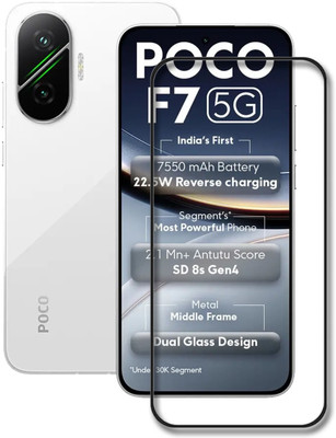 NKCASE Edge To Edge Tempered Glass for Poco F7 5G, POCO F7 5G(Pack of 1)