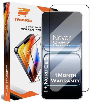 WonRia Edge To Edge Tempered Glass for OnePlus Nord CE 5 5G, 1+ Nord CE 5(Pack of 1)