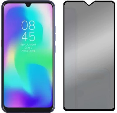 KARTRAY Edge To Edge Tempered Glass for Tecno Spark Power, Tecno Phantom 9, Privacy Glass(Pack of 1)