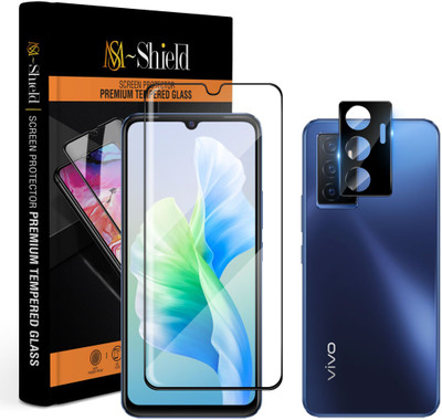 MS-Shield Edge To Edge Tempered Glass for Vivo V23e 5G, With Camera Lens Protector(Pack of 1)