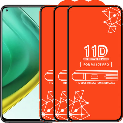 Roxel Edge To Edge Tempered Glass for Mi 10T Pro(Pack of 3)
