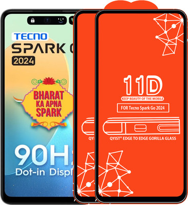 Qyist Edge To Edge Tempered Glass for Tecno Spark Go 2024(Pack of 2)