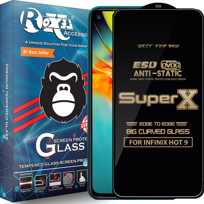 Roxel Edge To Edge Tempered Glass for INFINIX HOT 9(Pack of 1)
