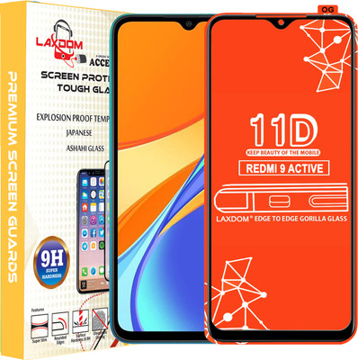 Laxdom Edge To Edge Tempered Glass for REDMI 9 ACTIVE(Pack of 1)