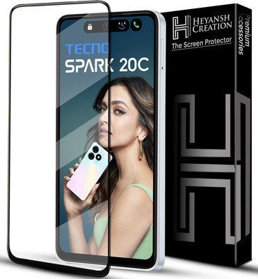 HEYANSH CREATION Edge To Edge Tempered Glass for Tecno Spark 20C(Pack of 1)