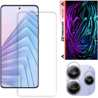 ARBAN Edge To Edge Tempered Glass for Xiaomi Redmi Note 14 5G Tempered Glass Screen Protector | Anti-Scratch | Edge to Edge Full Coverage | 9H Hardness (1 FRONT SCREEN GUARD + 1 CAMERA LENS PROTECTOR + 1 FREE BACK EMBOSSED SKIN002)(Pack of 1)