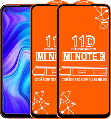 CYOR Edge To Edge Tempered Glass for REDMI NOTE 9(Pack of 2)