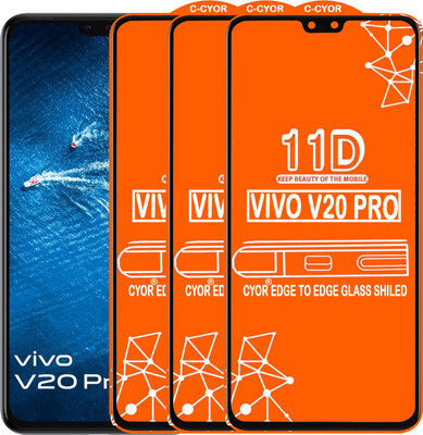 CYOR Edge To Edge Tempered Glass for VIVO V20 PRO(Pack of 3)