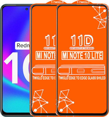 TWIGLO Edge To Edge Tempered Glass for REDMI NOTE 10 LITE(Pack of 2)