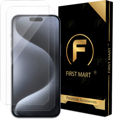 FIRST MART Edge To Edge Tempered Glass for iPhone 15 Pro Max, Apple iPhone 15 Pro Max(Pack of 2)