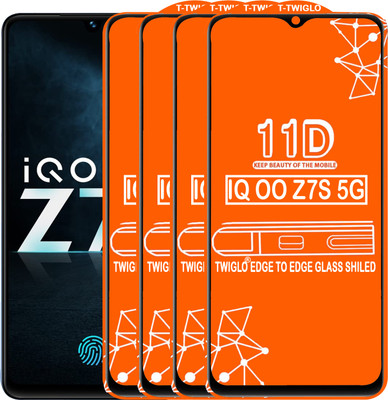 TWIGLO Edge To Edge Tempered Glass for IQOO Z7S 5G(Pack of 4)