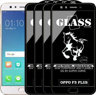 PFOAM Edge To Edge Tempered Glass for OPPO F3 PLUS(Pack of 4)