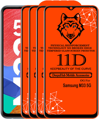 DeepzHub Edge To Edge Tempered Glass for Samsung M33 5G(Pack of 4)
