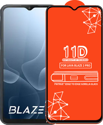 PikTrue Edge To Edge Tempered Glass for LAVA BLAZE 2 PRO(Pack of 1)