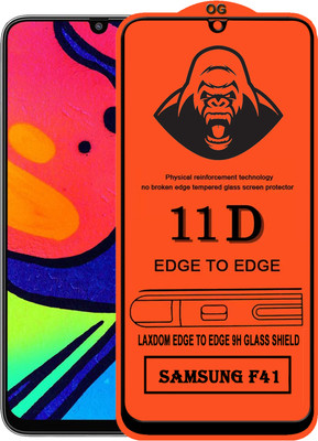 Laxdom Edge To Edge Tempered Glass for SAMSUNG GALAXY F41(Pack of 1)