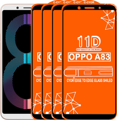 CYOR Edge To Edge Tempered Glass for Oppo A83(Pack of 4)