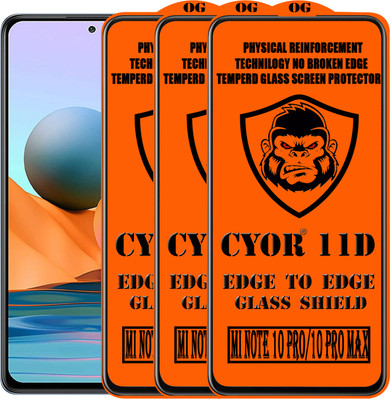 CYOR Edge To Edge Tempered Glass for REDMI NOTE 10 PRO MAX(Pack of 3)