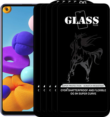 CYOR Edge To Edge Tempered Glass for SAMSUNG A21S(Pack of 5)