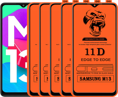 PFOAM Edge To Edge Tempered Glass for SAMSUNG GALAXY M13(Pack of 5)