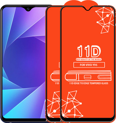 Roxel Edge To Edge Tempered Glass for Vivo Y95(Pack of 2)