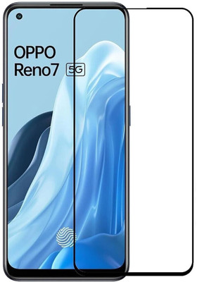 MobieGenie Edge To Edge Tempered Glass for Oppo Reno 7, Oppo Reno 7 Lite(Pack of 1)