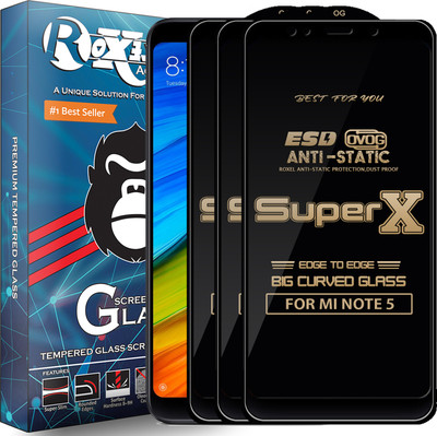 Roxel Edge To Edge Tempered Glass for Mi Redmi Note 5(Pack of 3)