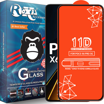 Roxel Edge To Edge Tempered Glass for POCO X6 PRO 5G(Pack of 1)