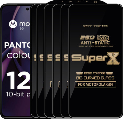 Qyist Edge To Edge Tempered Glass for MOTOROLA G84(Pack of 6)