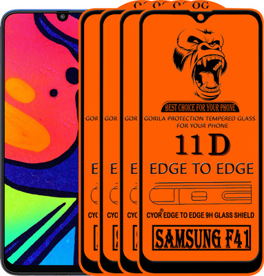 CYOR Edge To Edge Tempered Glass for SAMSUNG F41(Pack of 4)