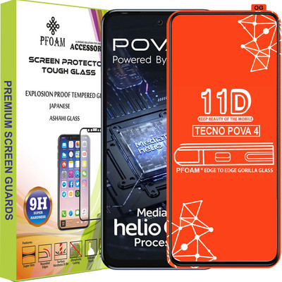 PFOAM Edge To Edge Tempered Glass for TECNO POVA 4(Pack of 1)