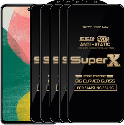 Roxel Edge To Edge Tempered Glass for SAMSUNG F54 5G(Pack of 5)