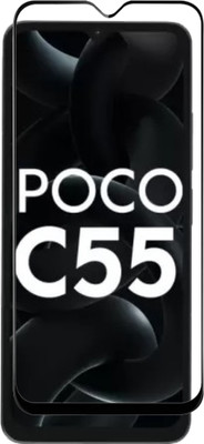 DSCASE Edge To Edge Tempered Glass for POCO C55(Pack of 1)