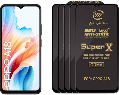 GDMA Edge To Edge Tempered Glass for OPPO A18(Pack of 5)