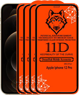CRodible Edge To Edge Tempered Glass for iPhone 12 Pro(Pack of 4)