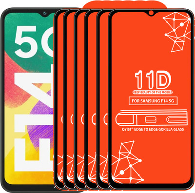Qyist Edge To Edge Tempered Glass for Samsung F14 5G(Pack of 6)