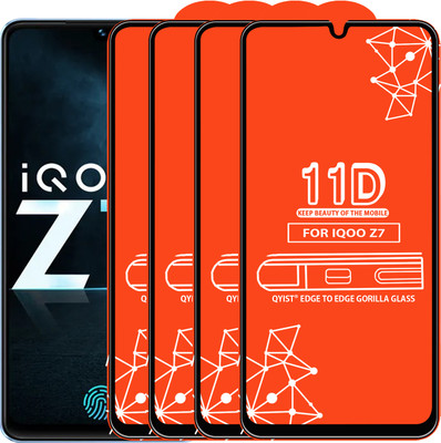 Qyist Edge To Edge Tempered Glass for IQOO Z7(Pack of 4)