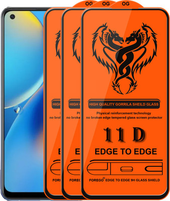 HQ Protection Edge To Edge Tempered Glass for Oppo A76(Pack of 3)