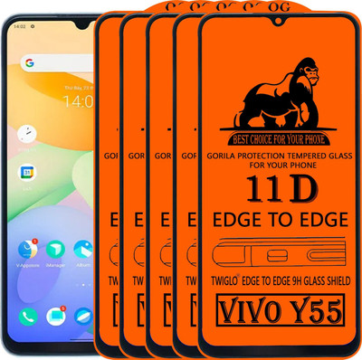 TEXASS Edge To Edge Tempered Glass for VIVO Y55(Pack of 1)