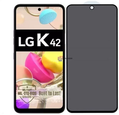 Obstinate Edge To Edge Tempered Glass for LG K42, DelhiGear Glass, Privacy Screen Protector, Privacy Tempered Glass, Screen Guard, Mobile Glass(Pack of 1)