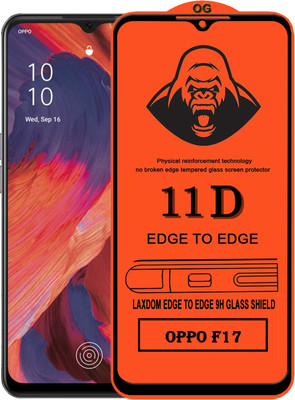 Laxdom Edge To Edge Tempered Glass for OPPO F17(Pack of 1)