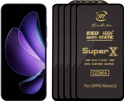 GDMA Edge To Edge Tempered Glass for OPPO Reno13(Pack of 5)