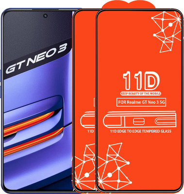 Roxel Edge To Edge Tempered Glass for Realme Gt Neo 3 5G(Pack of 2)