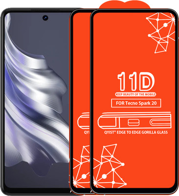 Qyist Edge To Edge Tempered Glass for Tecno Spark 20(Pack of 2)