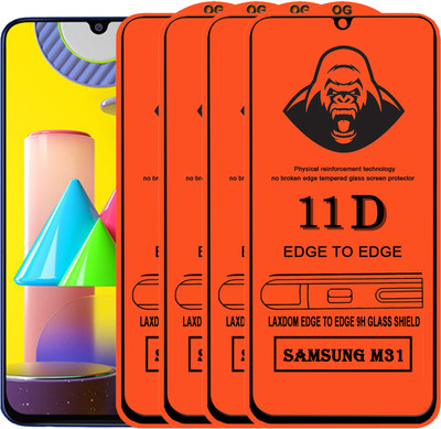 Laxdom Edge To Edge Tempered Glass for SAMSUNG GALAXY M31(Pack of 4)