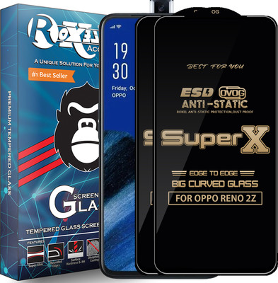 Roxel Edge To Edge Tempered Glass for OPPO Reno 2z(Pack of 2)